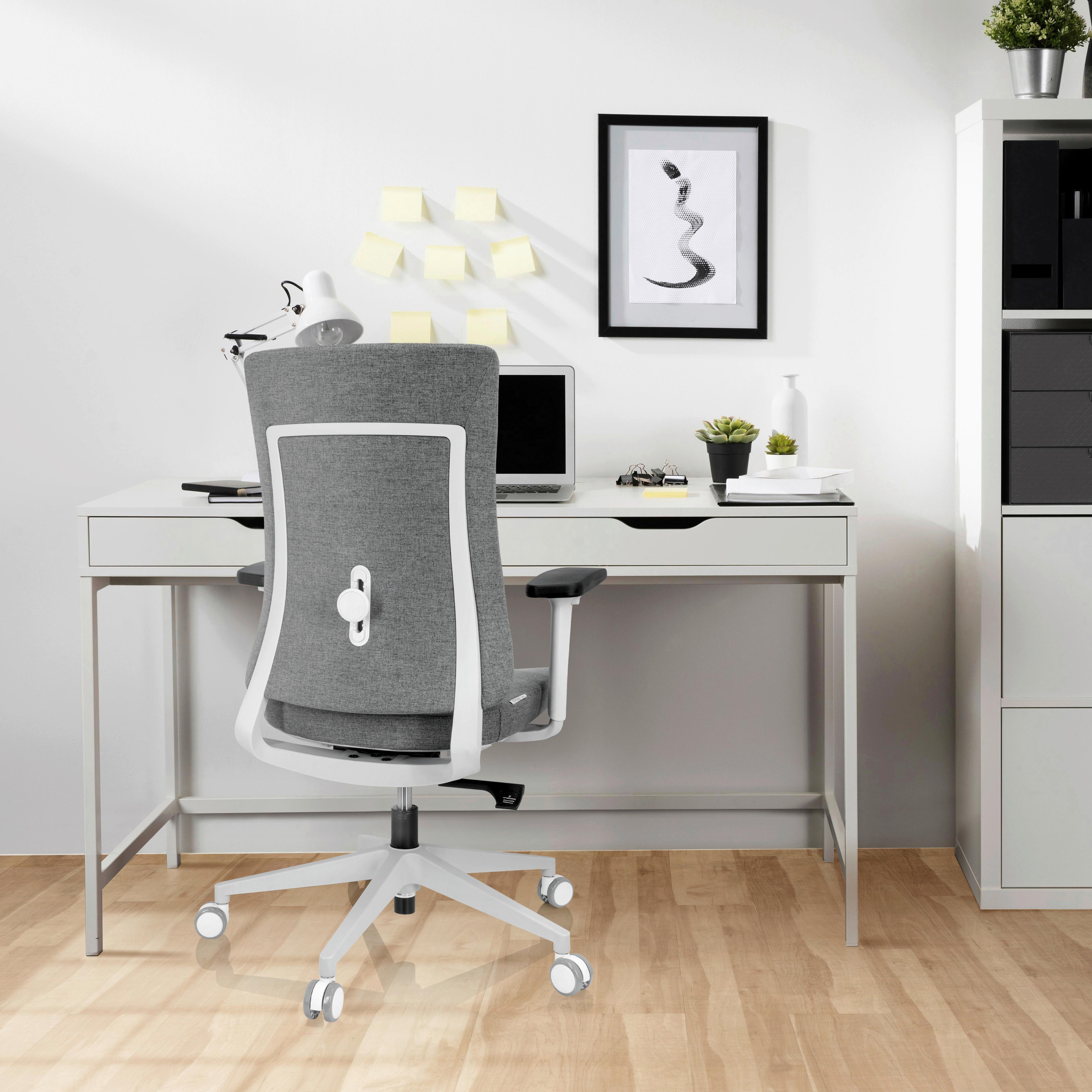 Drehstuhl Comfio Wp Grau Bis 120 Kg - Schwarz/Grau, Basics, Kunststoff/Textil (66/104/58cm) - MID.YOU