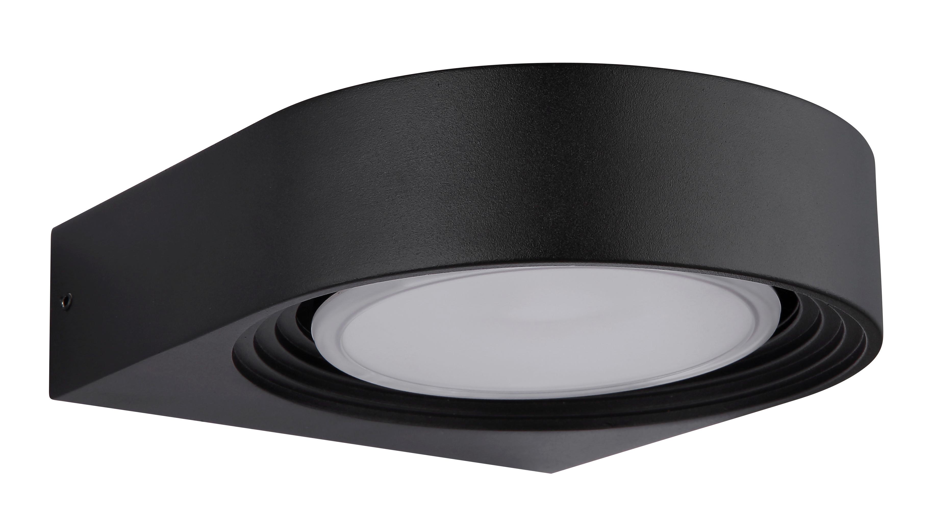 Led-außenleuchte 34322w Oko - Schwarz/Weiß, Design, Kunststoff/Metall (16/6,6cm) - Globo