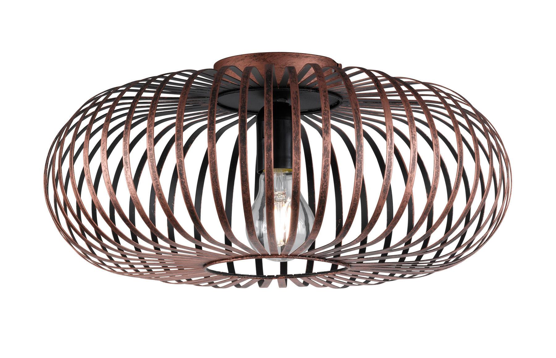 Deckenleuchte Johann Ø 40 cm 1-Flammig mit Metallschirm - Kupferfarben, Design, Metall (40/17cm) - Trio Leuchten