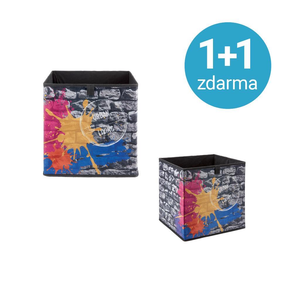 Úložný Box Poppi 6 1+1 Zdarma (1*kus=2 Produkty) - viacfarebná, Moderný, kartón/textil (32/32/32cm) - Modern Living