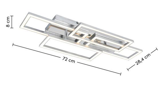 LED-Deckenleuchte Niya - Chromfarben/Silberfarben, MODERN, Kunststoff/Metall (72/28,4/8cm) - Luca Bessoni