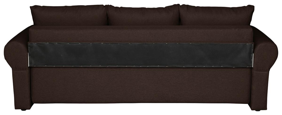 Schlafsofa Sara - Dunkelbraun/Schwarz, Design, Textil (235/75/90cm) - P & B