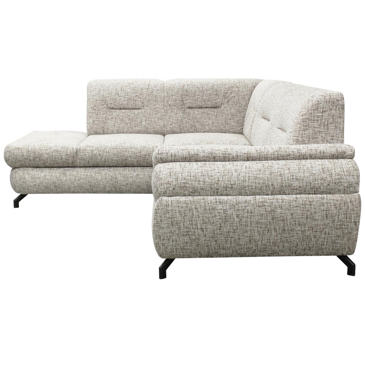 Ecksofa Imo Beige 201x274 cm - Beige/Schwarz, Design, Textil (201/274cm) - MID.YOU