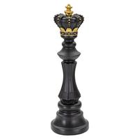 Skulptur Black And Gold King B: 13 cm - Goldfarben/Schwarz, Basics, Kunststoff (13/40.5/13cm)
