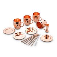 Moscow-mule-becher Echtwerk Kupferfarben, 13tlg. - Kupferfarben, Basics, Metall (13,5/13,5/9,3cm) - Echtwerk