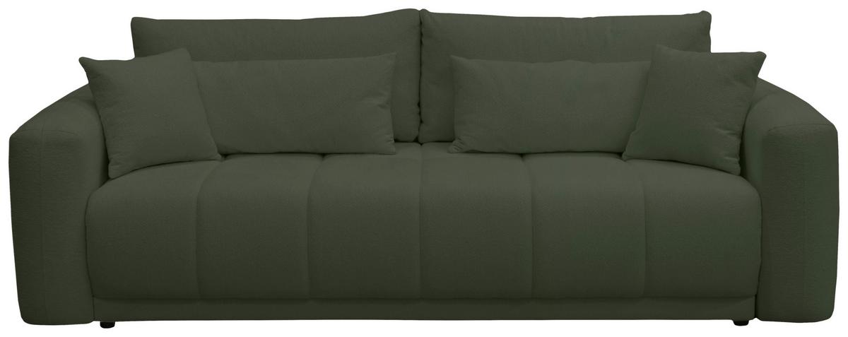 Schlafsofa Supra, Grün B: 245 Cm - Schwarz/Grün, Design, Holz/Textil (245/90/117cm) - MID.YOU