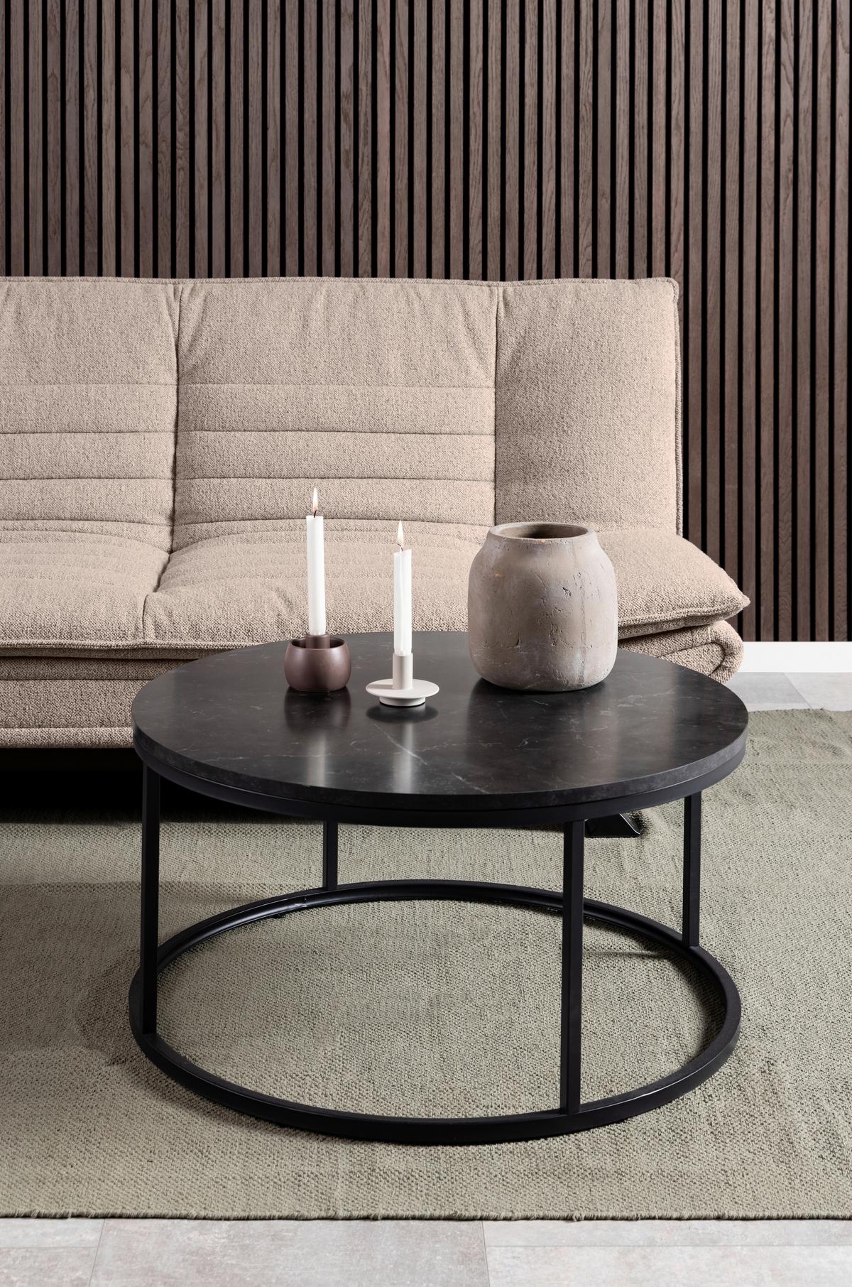 Couchtisch Spiro 0000098861 - Schwarz, Design, Holzwerkstoff/Metall (80/80/40cm) - Livetastic