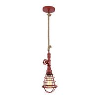Hängeleuchte Regia H: 130 cm 1-Flammig Mit Seil - Rot, Design, Metall (14/130cm) - Näve
