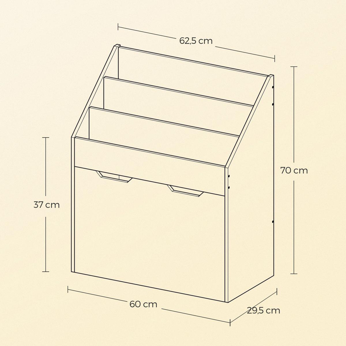 Kinderregal Weiß B: 62 cm - Weiß, Basics, Holzwerkstoff (62,5/70/29,5cm)