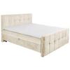 Boxbett Valetta 6 - Creme/Schwarz, MODERN, Holzwerkstoff/Textil (160/200cm) - MID.YOU