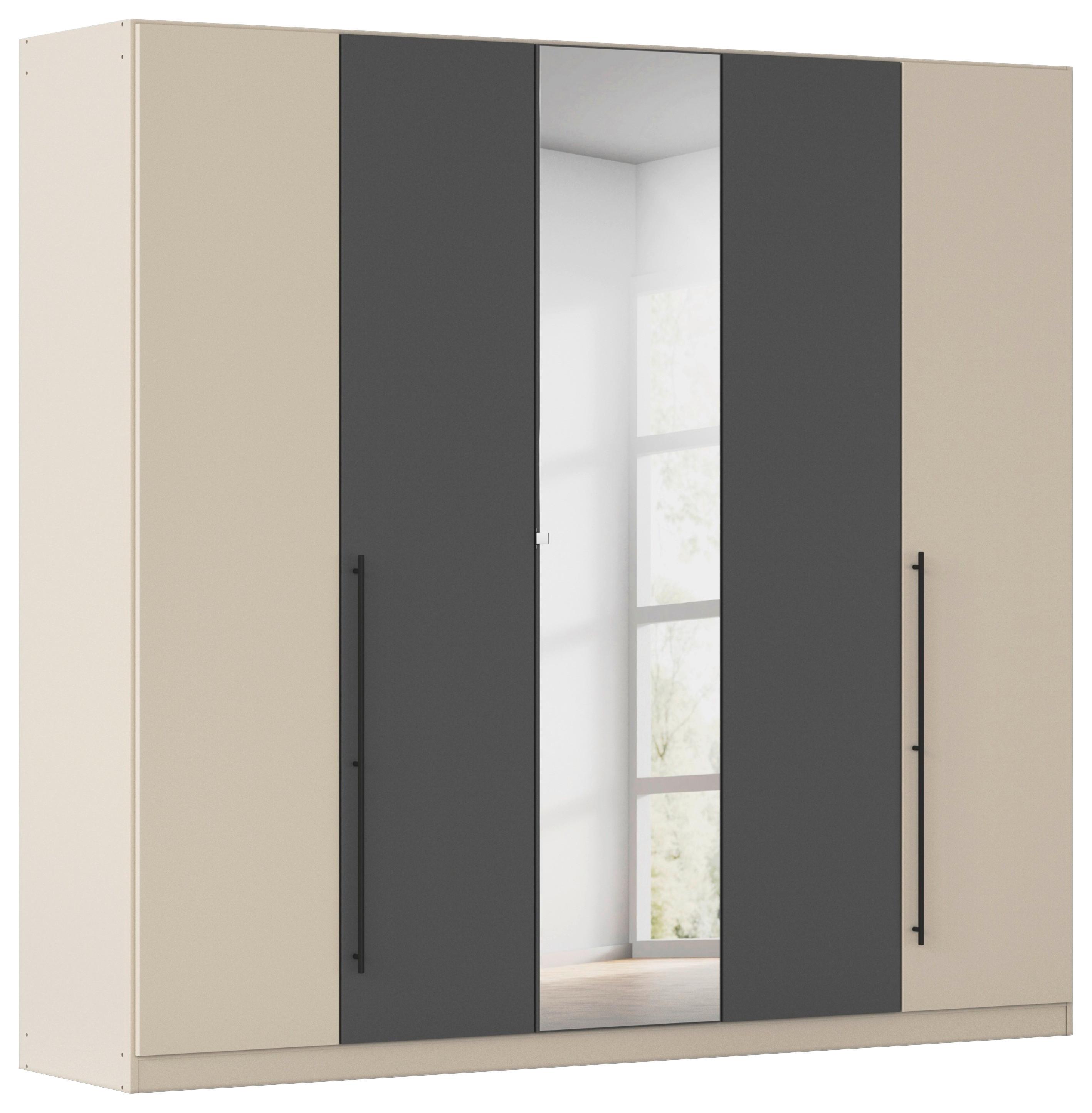 Kleiderschrank Safari mit Spg. Champ./Grau B: 226cm
