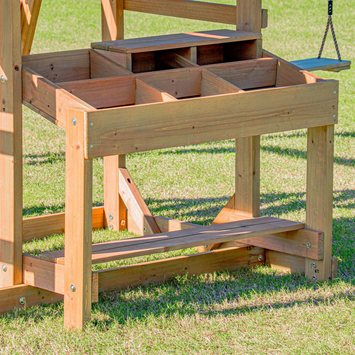 Spielturm mit Rutsche Lila - Anthrazit/Lila, Basics, Holz/Kunststoff (482/500/338cm) - Ambia Garden