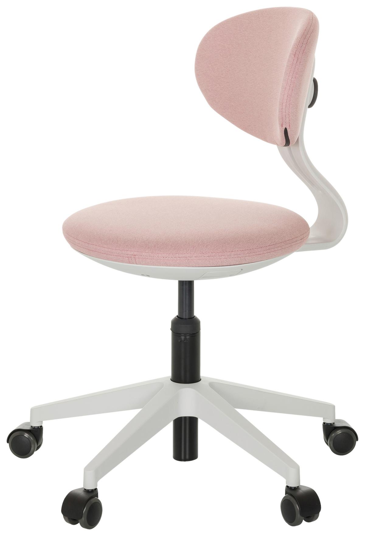 Jugenddrehstuhl Minimovo - Rosa/Weiß, Basics, Kunststoff/Textil (42/66-87/52cm) - MID.YOU