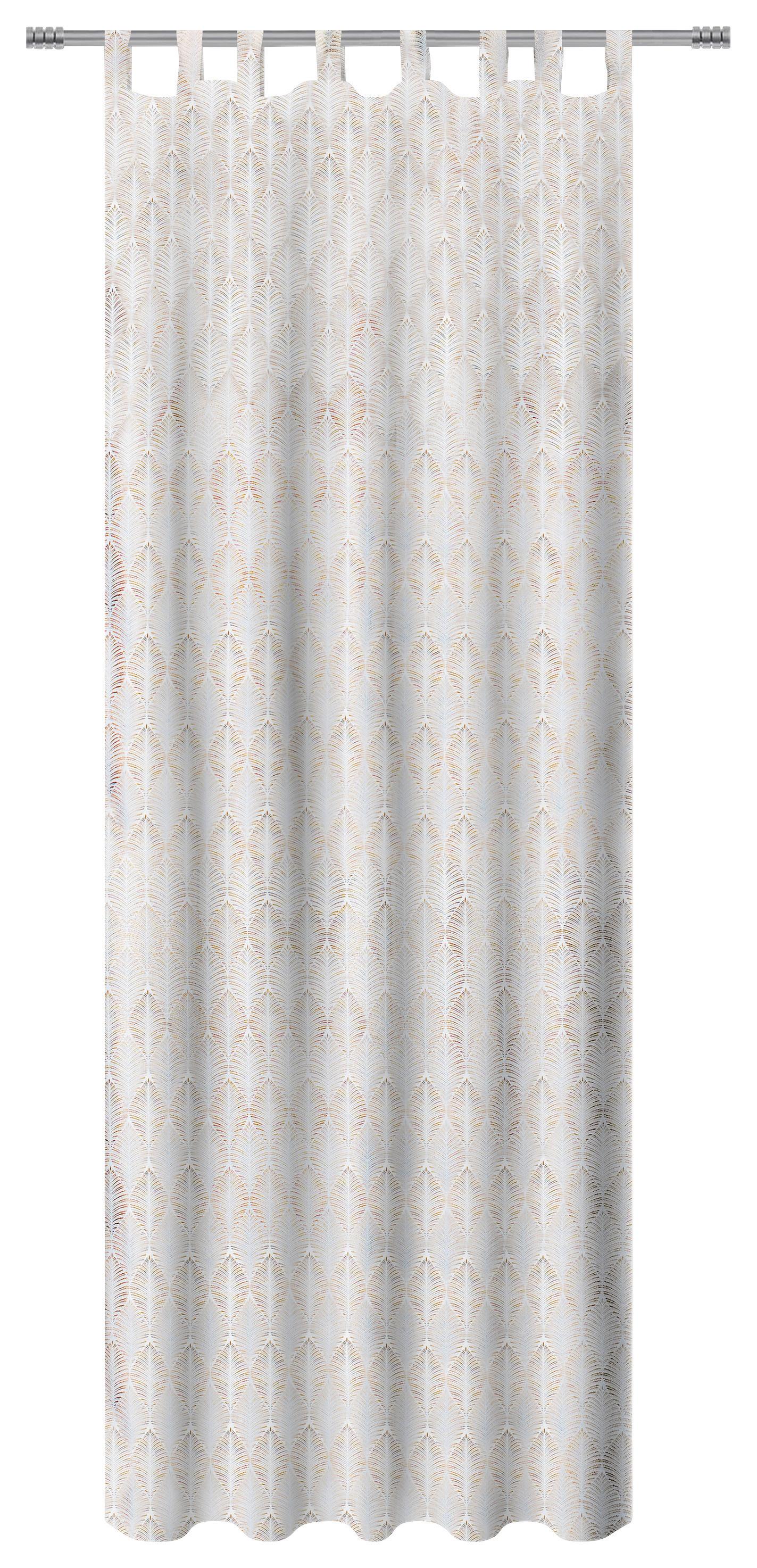 Vorhang mit Schlaufen und Band Naomi 140x255 cm Beige - Beige, MODERN, Textil (140/255cm) - Luca Bessoni