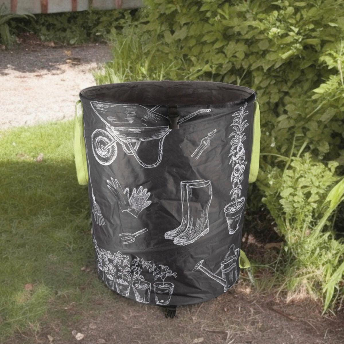 GARTENABFALLSACK GARTEN POP-UP BAG MOTIV 180 L - Schwarz, Basics (50/67cm) - Windhager