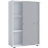Aktenschrank Lona Grau, Weiß B: 70 cm - Weiß/Grau, Design, Holzwerkstoff (70/110/39cm) - MID.YOU