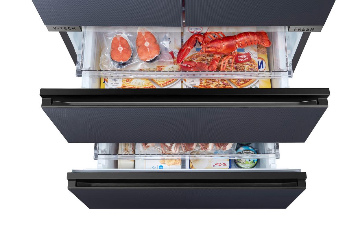 French-door Mdrf705bie70 - Schwarz/Weiß, MODERN (83.3/191/60cm) - Midea
