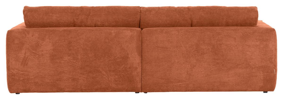 Bigsofa Manolis B: 260 cm Rostfarben Cord - Rostfarben/Schwarz, KONVENTIONELL, Textil (260/66/115cm) - MID.YOU