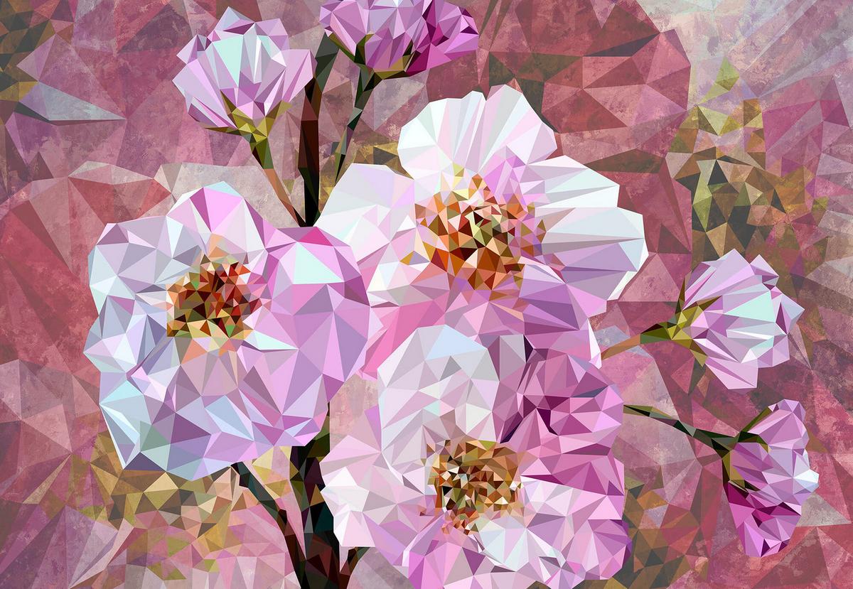 Vliestapete Blooming Gems - Natur (368/248cm)