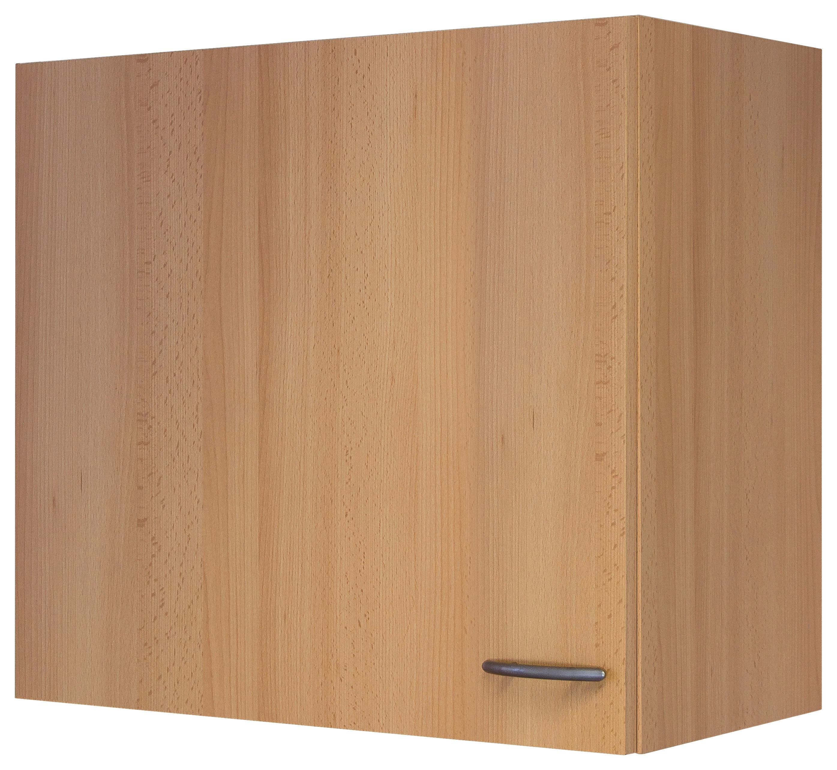 Horní kuchyňská skříňka NANO H60 - barvy buku/barvy nerez oceli, Moderní, kompozitní dřevo/plast (60/54/32cm)