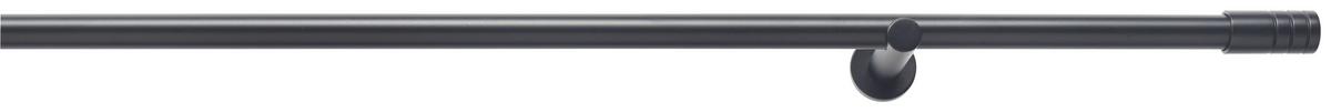 Sada tyčí na závěsy Rillcube, 120-210cm - černá, kov (120-210cm) - Premium Living