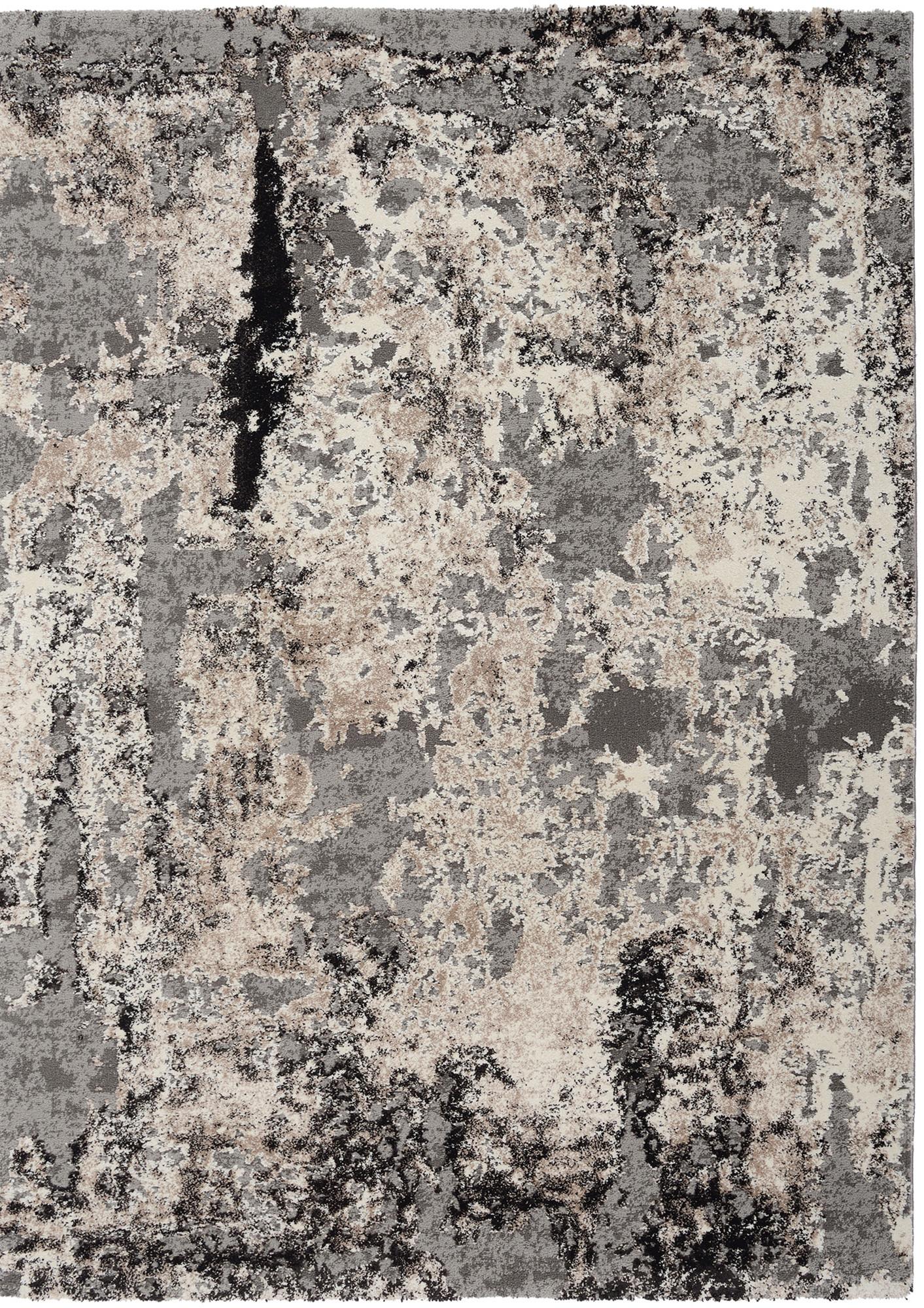 Webteppich Hellgrau Timeline Quantum 140x200 cm - Hellgrau, Design, Textil (140/200cm) - Novel