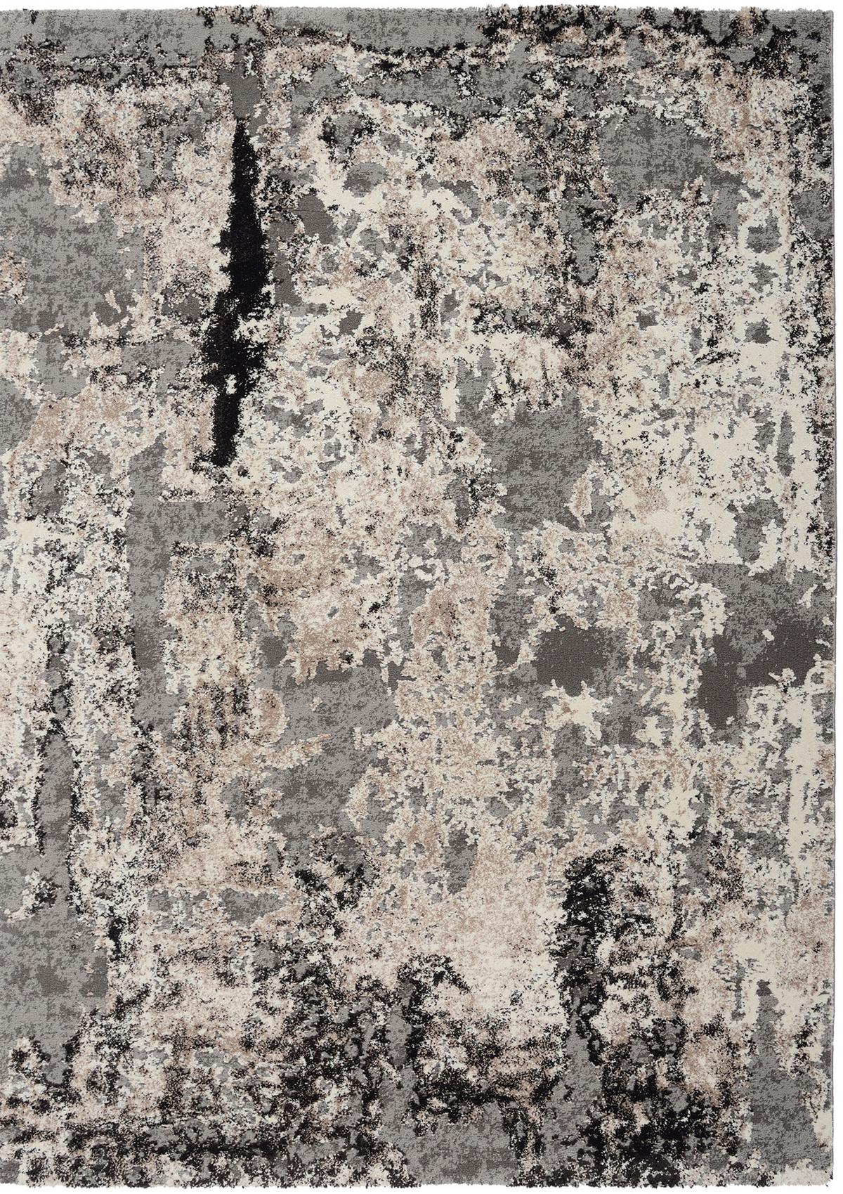 Webteppich Hellgrau Timeline Quantum 140x200 cm - Hellgrau, Design, Textil (140/200cm) - Novel
