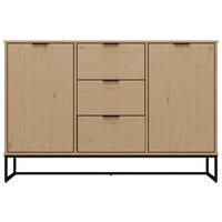 Sideboard Vivo - Eichefarben/Schwarz, Design, Holz (150/80/45cm) - Livetastic