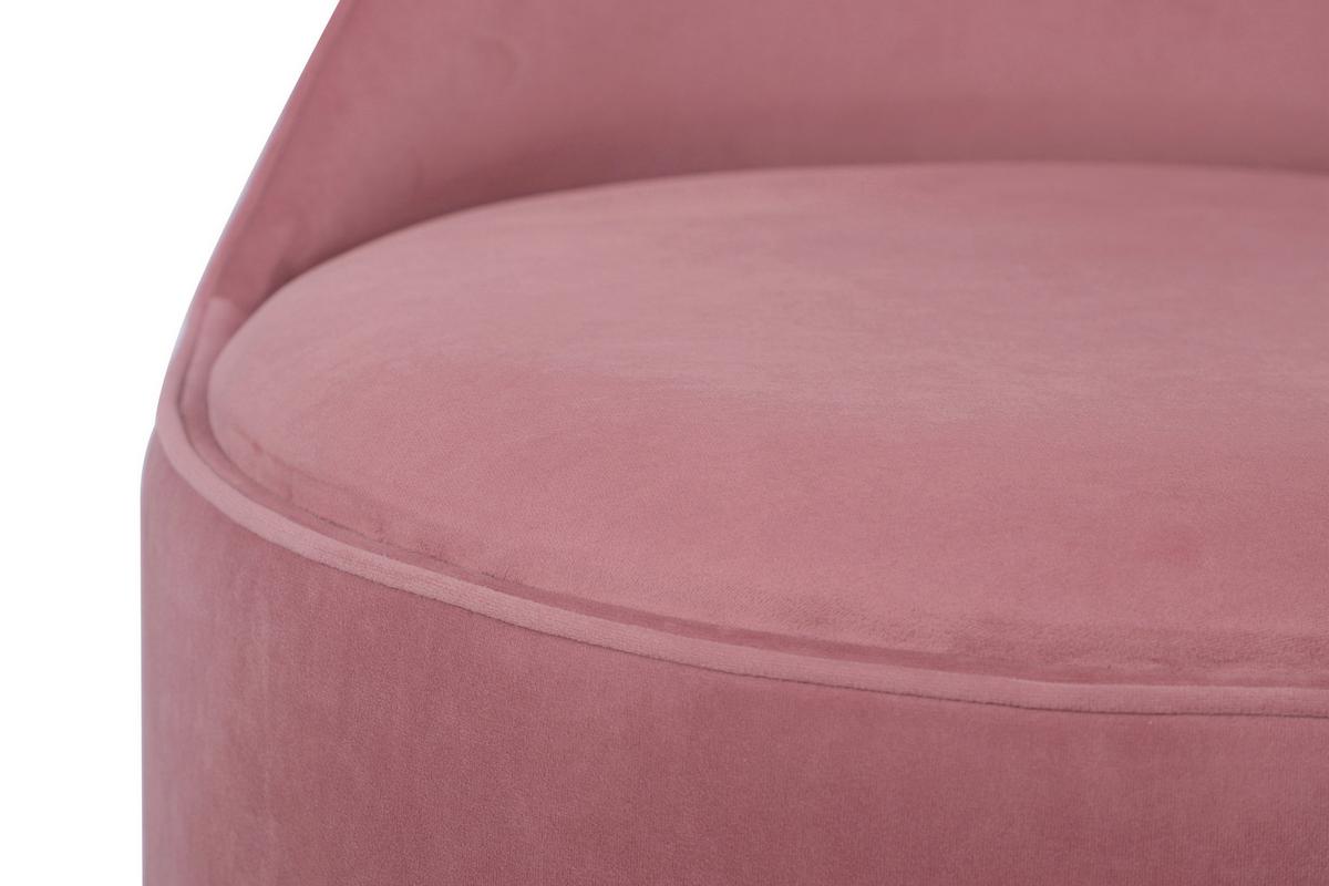 Drehhocker Viktor 125 Altrosa D: 52 cm - Goldfarben/Altrosa, Design, Textil/Metall (52/68cm) - Kayoom