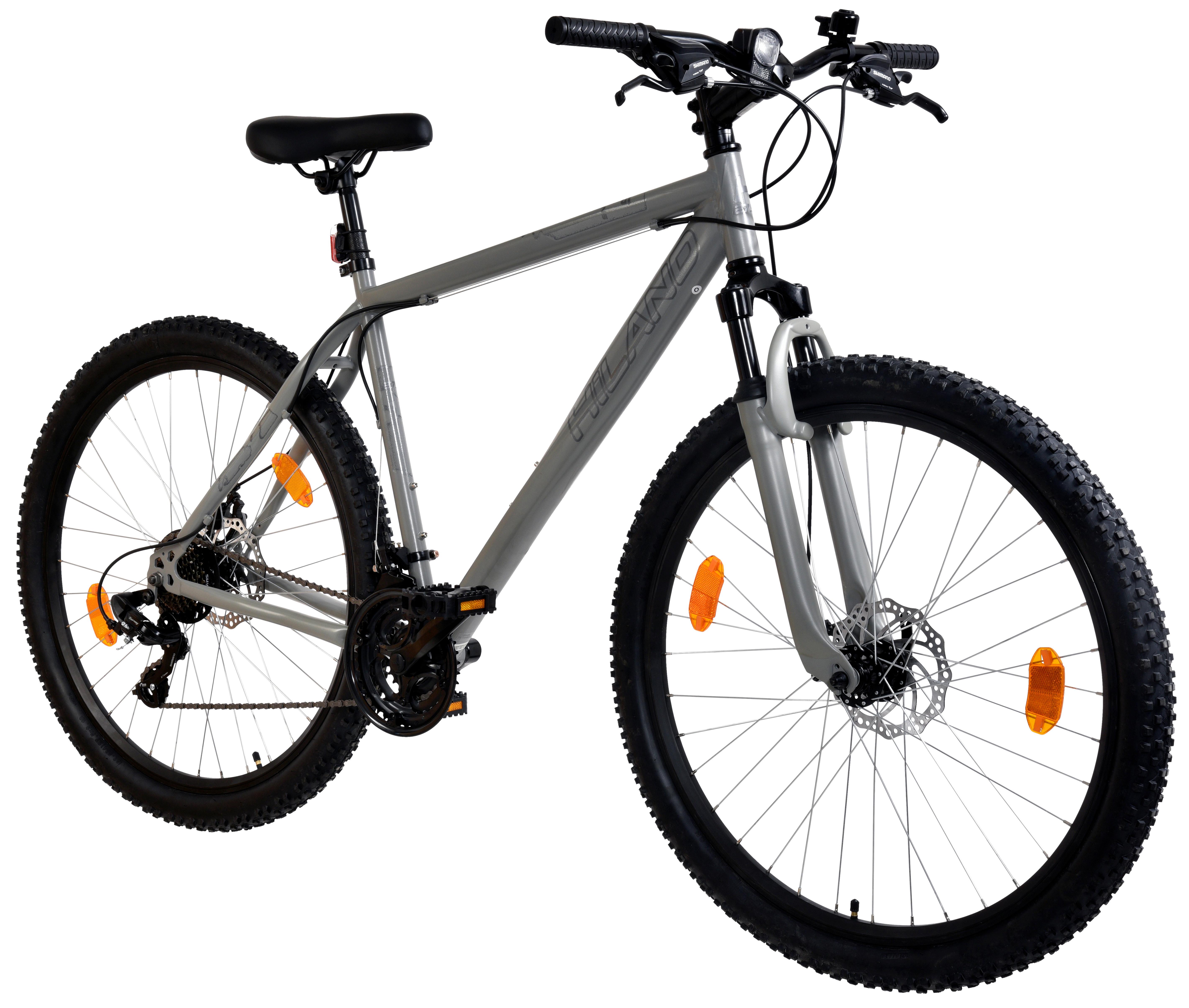 Herren Mountainbike 27,5 Zoll Hiland 21 Gänge - Schwarz, MODERN, Metall (21/75/139cm)