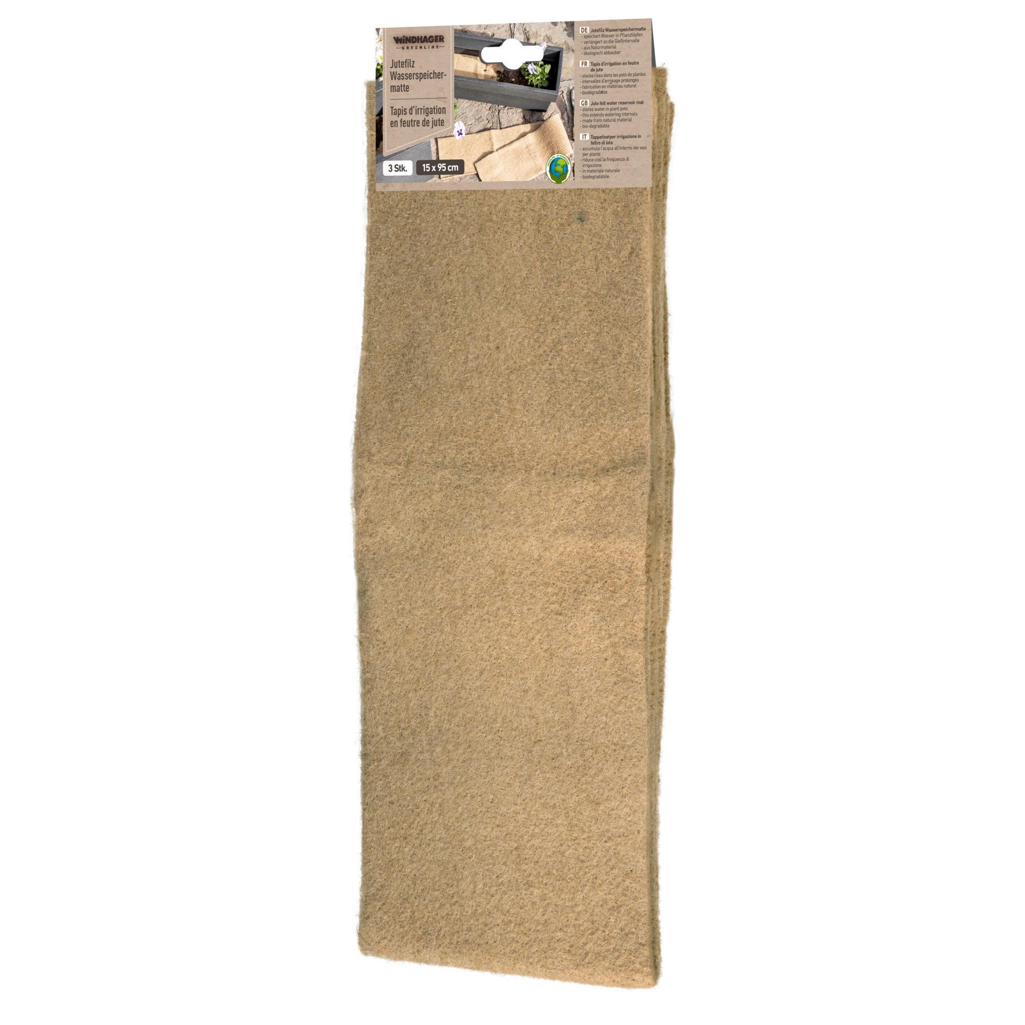 Bewässerungssystem, 3-teilig 07654 Jute Wasserspeichermatte - Beige, Basics, Textil (15/95cm) - Windhager