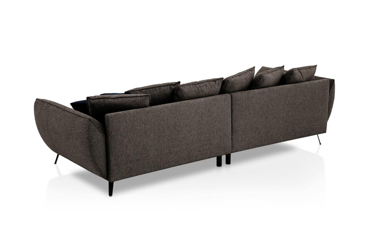 Bigsofa Triton Braun B: 311 Cm - Schwarz/Dunkelblau, Design, Textil (311/95/130cm) - Livetastic
