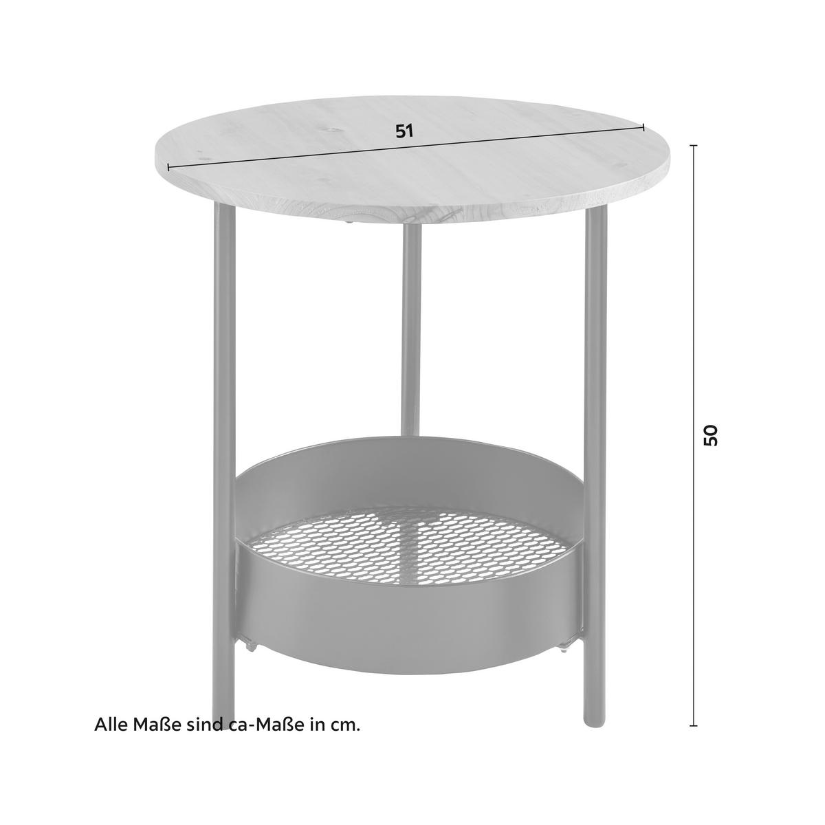 Konferenční stůl KETTY přírodní světlý - černá/přírodní barvy, Moderní, kov/dřevo (51/51/50cm) - Bessagi Home