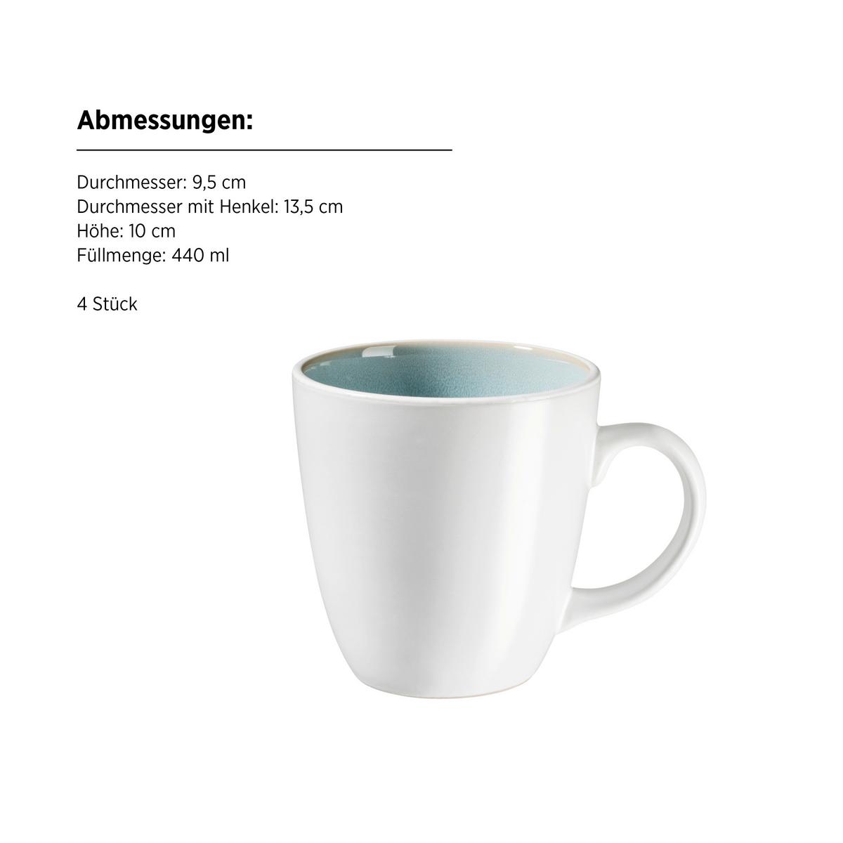 Kombiservice Elea 16-Teilig Steinzeug, Hellgrün, 4 Pers. - Hellgrün, Basics, Keramik - Mäser