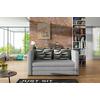 Schlafsofa Neva Hellgrau, B: 132 cm - Hellgrau/Schwarz, Design, Textil (132/62/70cm) - MID.YOU