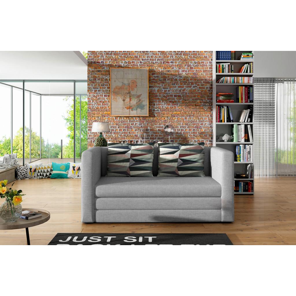 Schlafsofa Neva Hellgrau, B: 132 cm