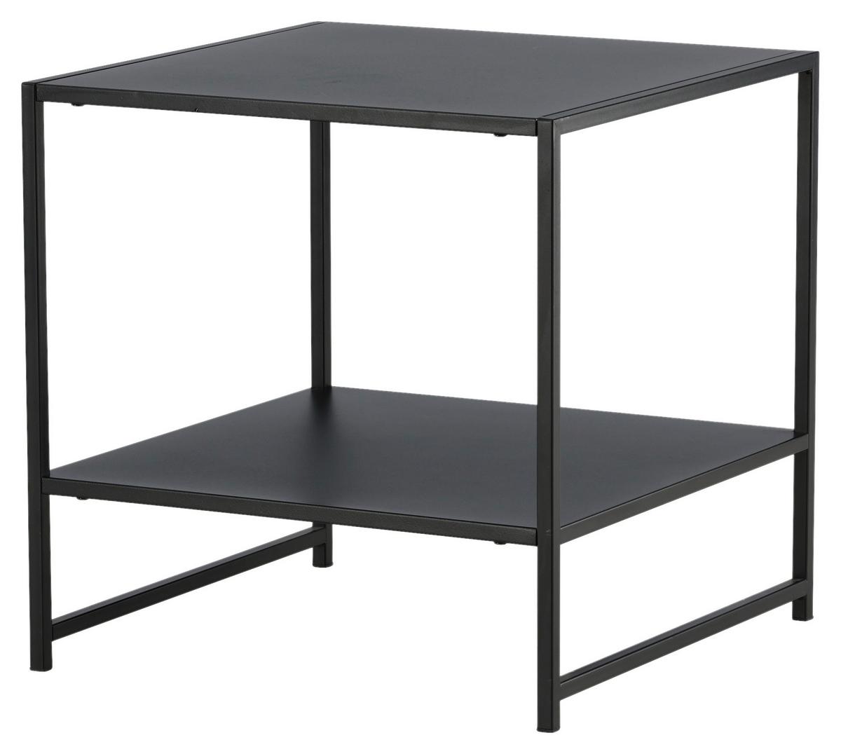 Beistelltisch Staal - Schwarz, Design, Metall (50/50/50cm) - Livetastic
