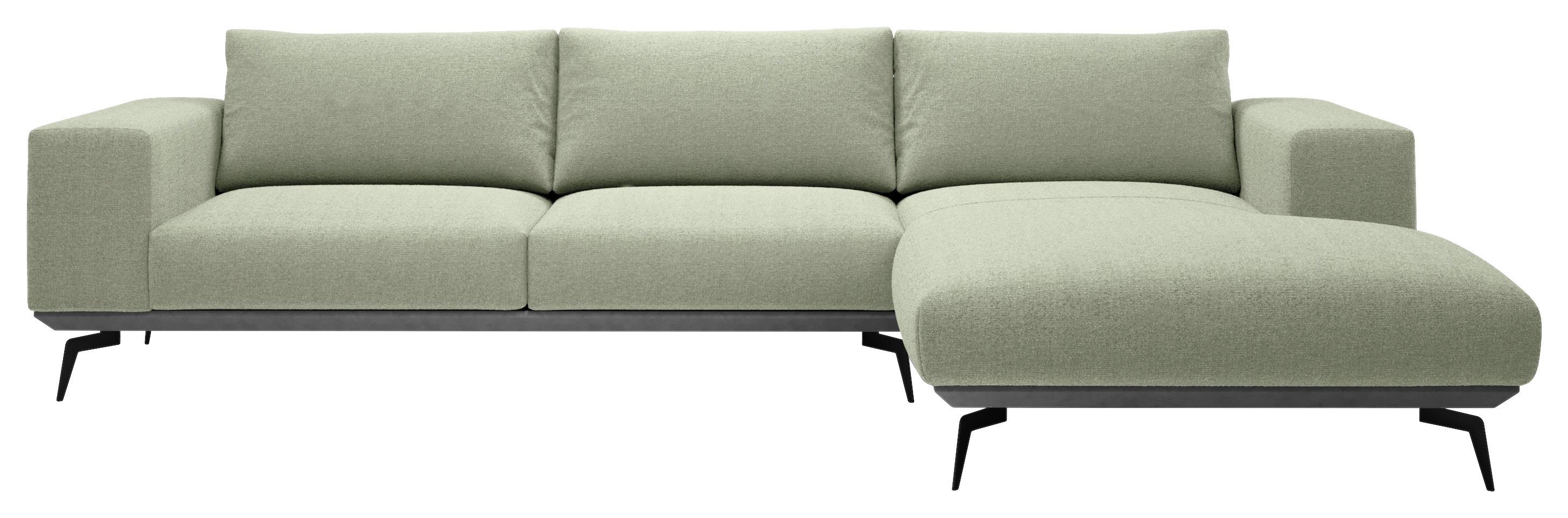Ecksofa Albero - Beige/Schwarz, Design, Holz/Textil (330/180cm) - MID.YOU