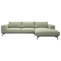 Ecksofa Albero - Beige/Schwarz, Design, Holz/Textil (330/180cm) - MID.YOU