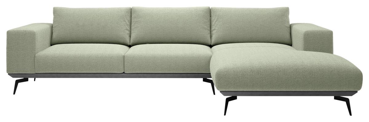 Ecksofa Albero - Beige/Schwarz, Design, Holz/Textil (330/180cm) - MID.YOU
