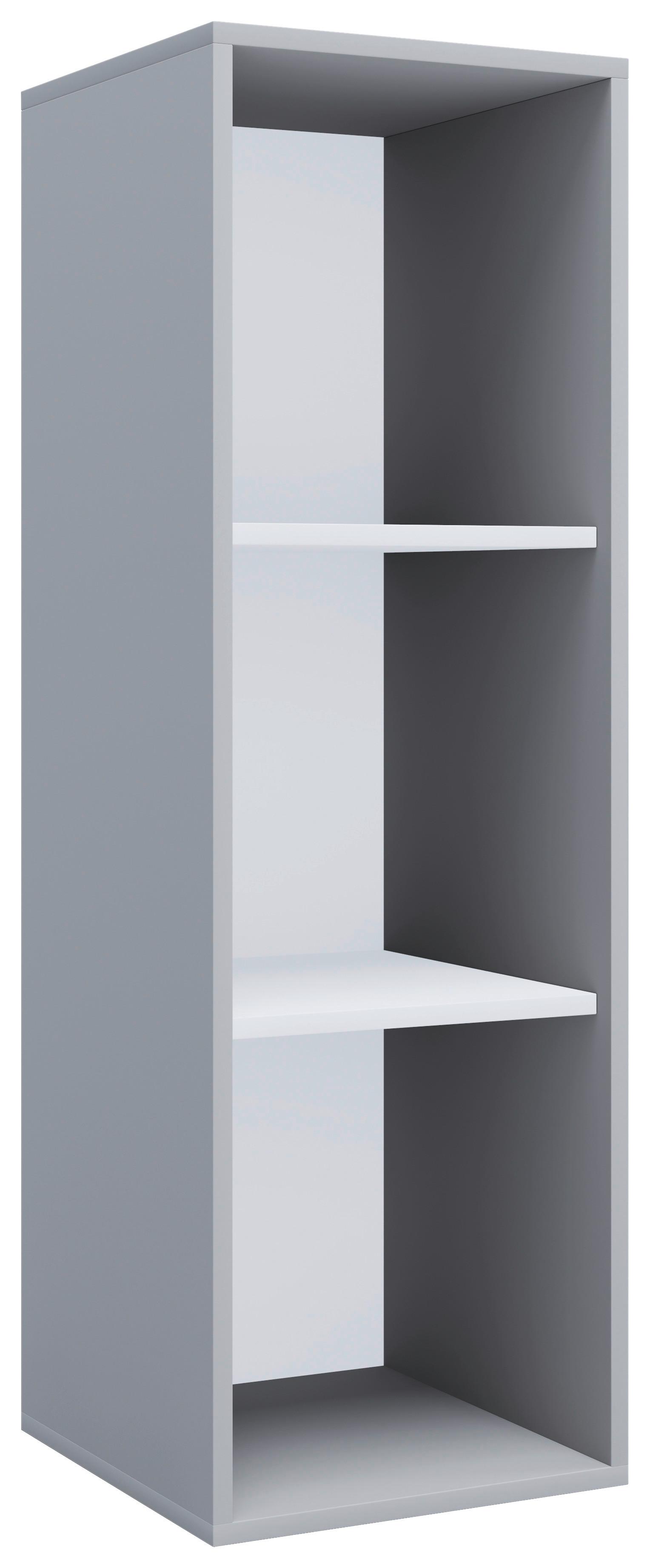 Aktenregal Lona Grau B: 35 Cm - Weiß/Grau, MODERN, Holzwerkstoff (35/110/37cm) - MID.YOU