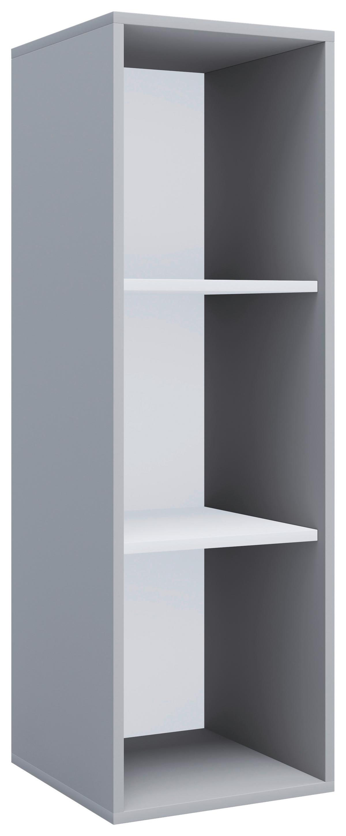 Aktenregal Lona Grau B: 35 Cm - Weiß/Grau, MODERN, Holzwerkstoff (35/110/37cm) - MID.YOU