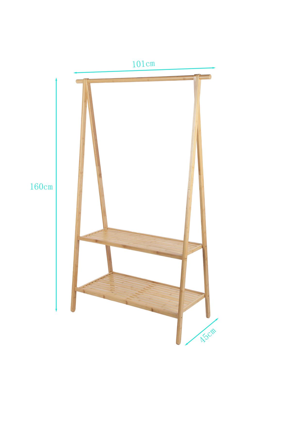 Kleiderständer Nizza - Naturfarben, MODERN, Holz (101/160/45cm)