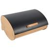 BOX NA CHLIEB SVEA - čierna/prírodná farba, Modern, kov/drevo (35/25/15,5cm) - Modern Living