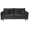 Schlafsofa Mit Bettkasten Orlando Grau B: 220 Cm - Schwarz/Grau, Design, Textil (220/96/102cm) - MID.YOU