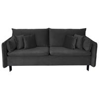 Schlafsofa Mit Bettkasten Orlando Grau B: 220 Cm - Schwarz/Grau, Design, Textil (220/96/102cm) - MID.YOU