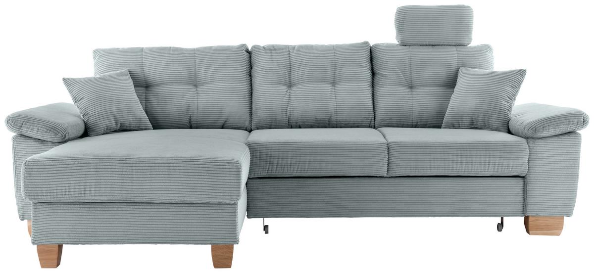 Ecksofa Brizzini Hellblau S: 176x270 Cm - Naturfarben/Hellblau, MODERN, Textil (176/270cm) - Livetastic