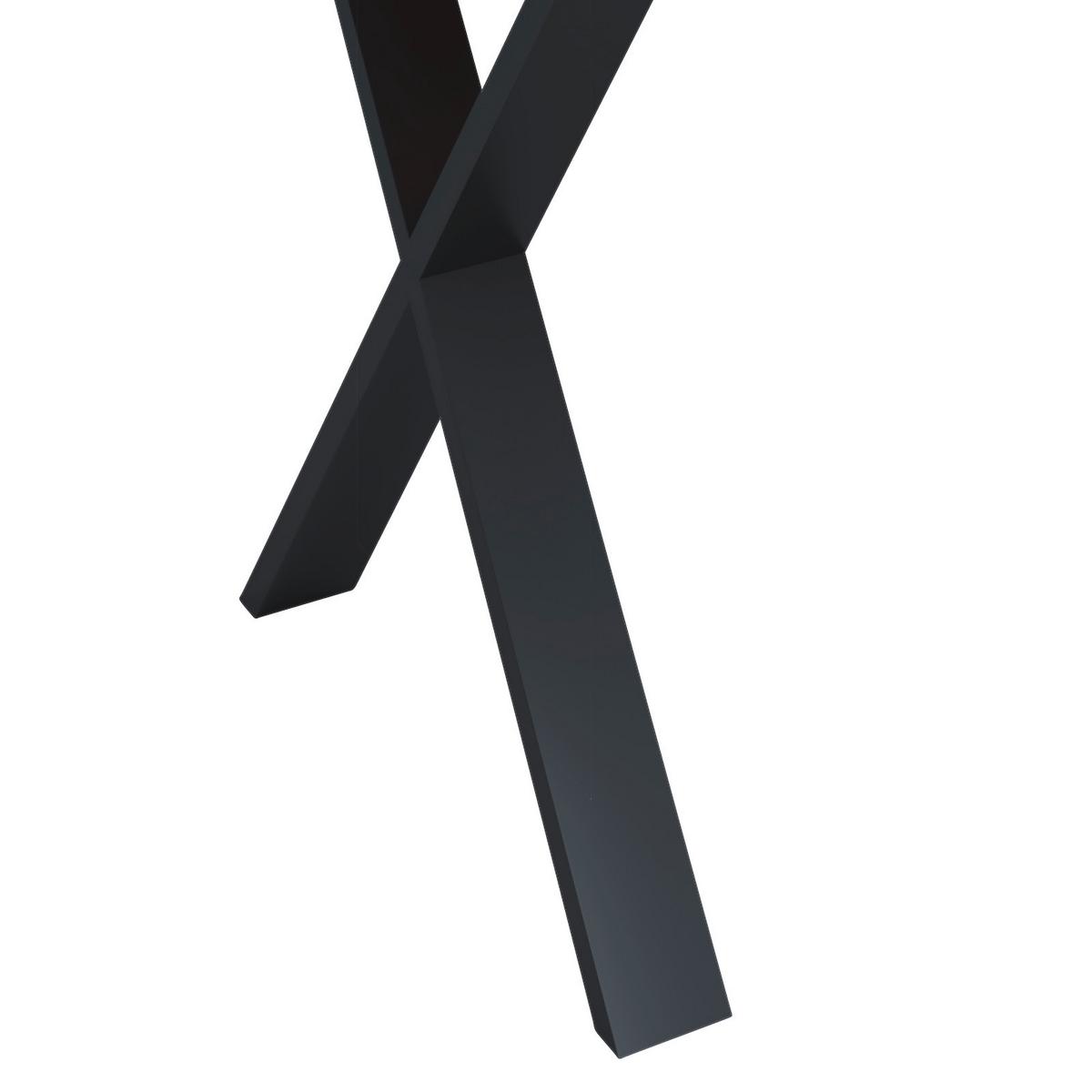 Schreibtisch B 80cm H 76cm Lona, Weiß - Schwarz/Grau, MODERN, Holzwerkstoff/Metall (140/80/76cm) - MID.YOU