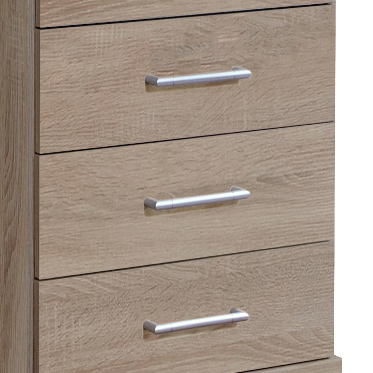Komoda OSAKA šírka 46cm - farba duba/hliníková, Konventionell, kompozitné drevo/plast (46/103/40cm) - MID.YOU