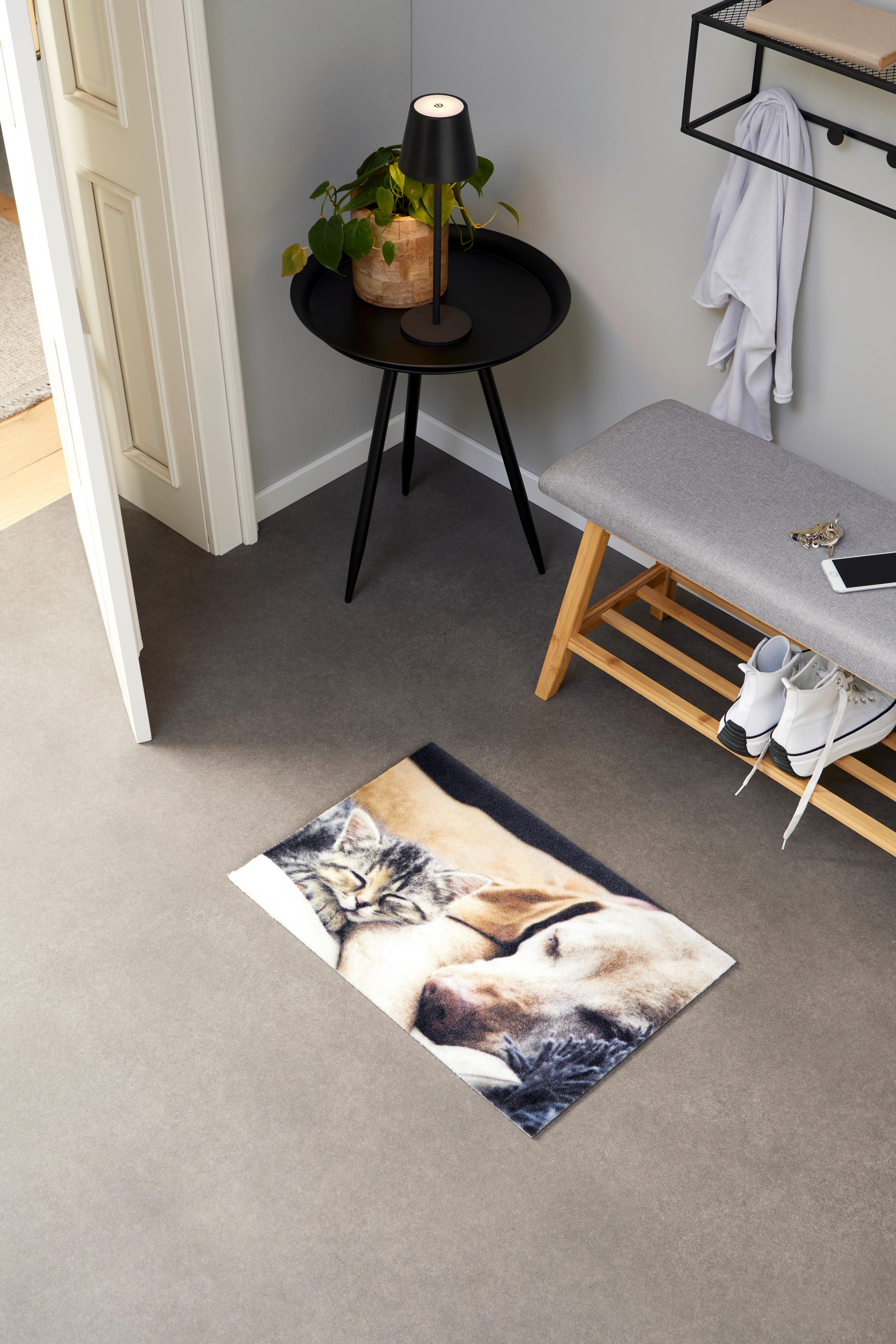 Lábtörlő Kb. 40/60cm - színes, Basics, textil (40/60cm)